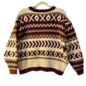 Ski‎ sweater womens Olia ski chalet winter fall  Size L